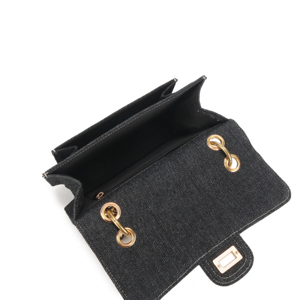 Denim Rhombus Chain Shoulder Bag 79