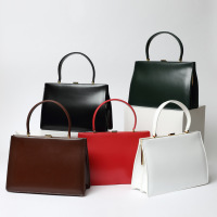 Fashion street shooting solid color large clip ladies bag 11