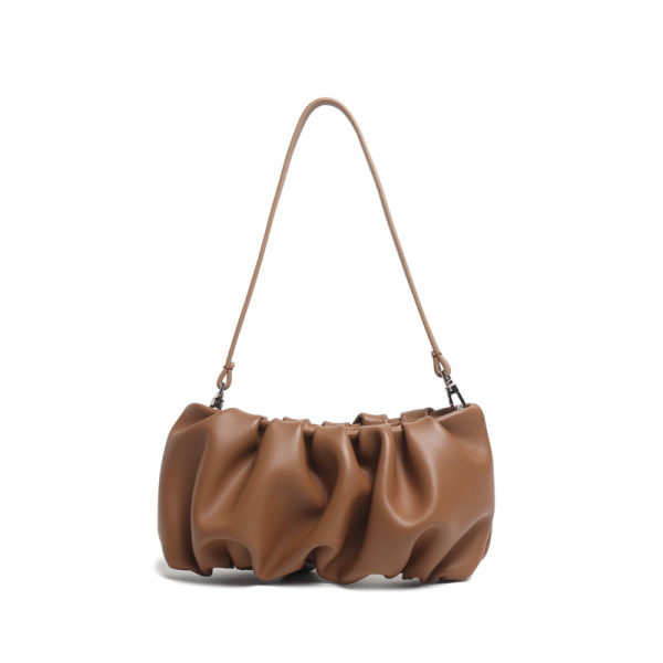 Trendy pleated solid color dumpling bag 13