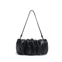 Trendy pleated solid color dumpling bag 13