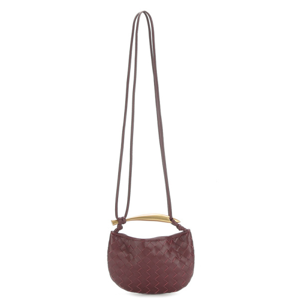 Woven Metal Half Moon Tote 18