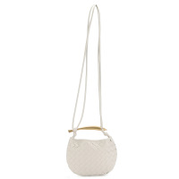 Woven Metal Half Moon Tote 18