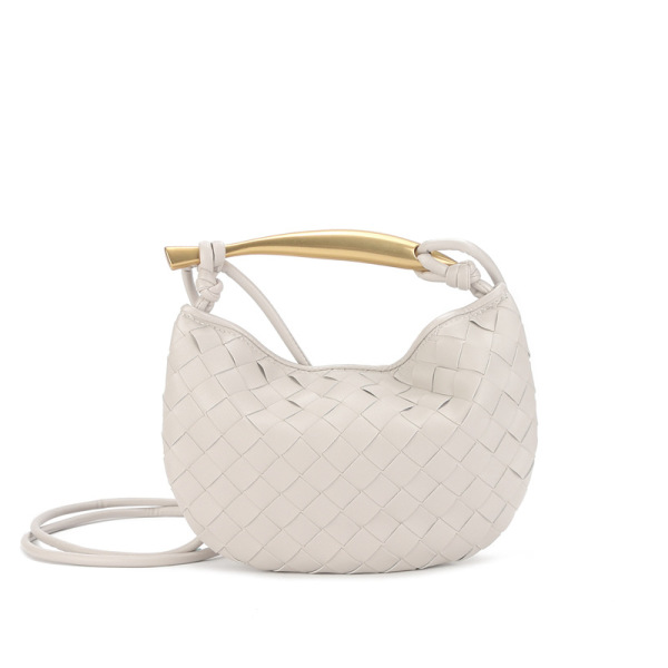 Woven Metal Half Moon Tote 18