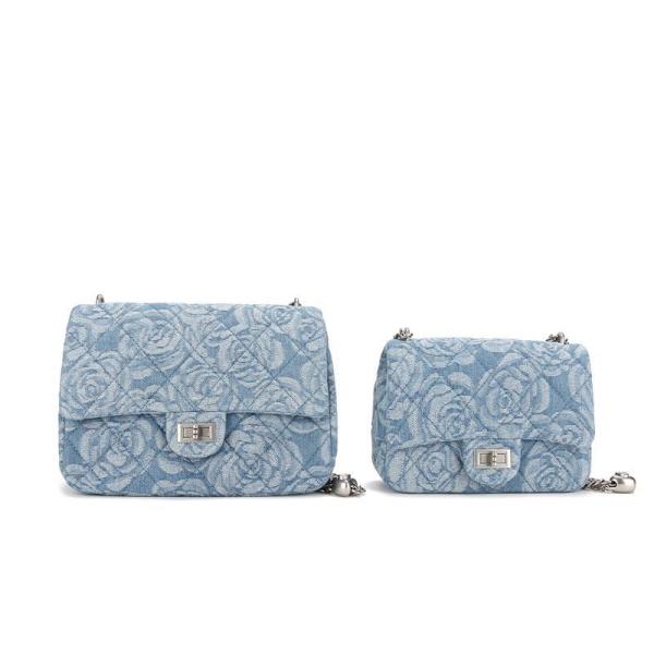 Xiaoxiangfeng Camellia Denim Bag 36