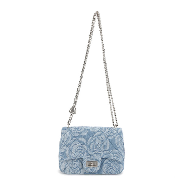 Xiaoxiangfeng Camellia Denim Bag 36