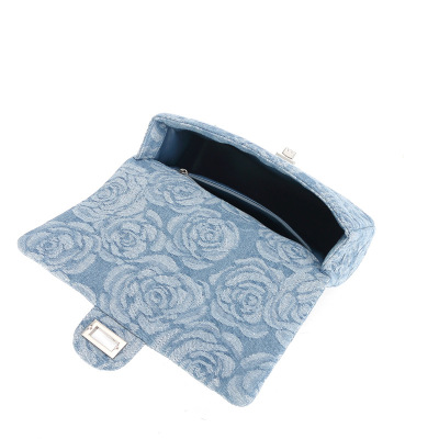 Xiaoxiangfeng Camellia Denim Bag 36